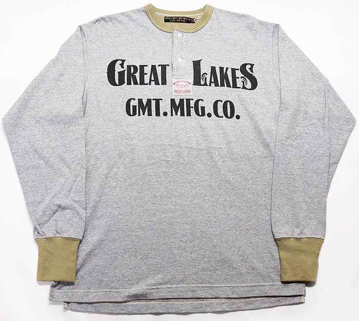 最新人気 フリーホイーラーズ Henley 買取実績｜バイヤーズボックス #2325021  ヘンリーネックシャツ / - LOGO LAKES GREAT - Shirt L/S Type Necked トップス